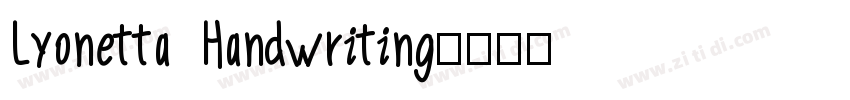Lyonetta Handwriting字体转换